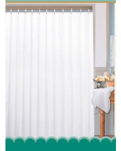 Zasłonka 180x200cm, polyester, jednokolorowa biała 0201104 B