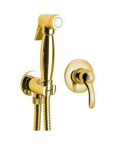 Bateria bidetowa podtynkowa ze słuchawką bidetową i wężem, Retro, złoto KI41Z-01