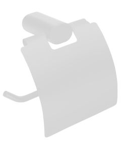 FLORI wieszak na papier toaletowy z klapką, biały mat RF007/14