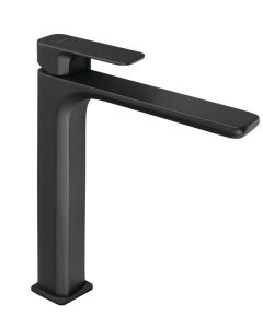 SPY Bateria umywalkowa wysoka z przedłużoną wylewką, czarny mat PY07/15